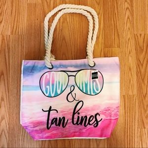 Bright Canvas Beach Bag